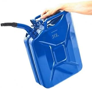 BW® Metal Fuel Canister 20 Litres with Spout Blue RAL 5005 TÜV Tested and UN Approval Made in Europe