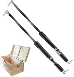 2Pcs 350MM 200N Universal Gas Struts with Ball Joint Heads Heavy Duty Gas Shock Absorber Springs for Cabinets Boat Cover Hatch Storage Box (Weight of suitable lid 36-50LB), 350MM-200N - 1