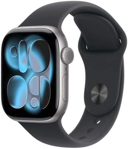 Apple Watch Series 11 [GPS 46mm] Smart Watch with Space Grey Case and Black Sport Band, Sleep Score, Activity Tracker, Health Tracker, Screen Always On