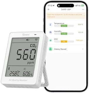 SONOFF AirGuard CO2, Moniteur Intelligent de Qualité d'Ai…