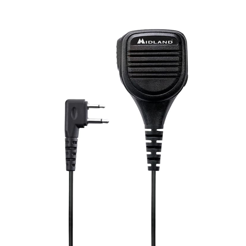 Midland - Microphone Haut-Parleur 2 Broches MA25-L pour Talkie Walkie, Microphone d'épaule Rotatif Compatible avec G7 Pro, G9 Pro, Série XT et XT Pro - Accessoires Airsoft et Sécurité, Audio - 1