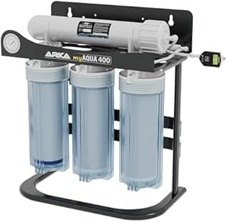 RO system aquarium – ARKA myAQUA 400 – 400 L/day high-performance reverse osmosis unit – removes 99% of salts, bacteria & nitrate – compact smart filter for aquariums & household – LED change alert - 1