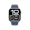 Apple Watch Series 10 (46 mm GPS) Montre connectée avec Boîtier en Aluminium Argent et Bracelet Sport Denim (M/L). Suivi de l’activité Physique, app ECG, écran Retina Toujours activé - 2