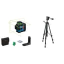 Bosch Professional line Laser GLL 80-33 G (Bracket LB 10, Green Laser, Working Range: up to 30m, 4x1.5V LR6 Batteries) + Tripod BT 150 (Height: 55 - 157 cm, thread: 1/4") - 1