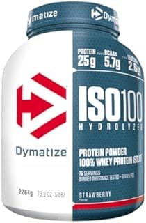 Dymatize ISO 100 Hydrolyzed Strawberry 2264g - Whey Protein Hydrolysat + Isolat Powder - 1