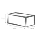 EDA Plastics Planter VOLCANIA "stone decor" anthracite gray - 99.5 x 39 x 43 - 3