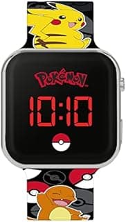 Pokémon Black LED Watch with Printed Silicone Strap POK4322
