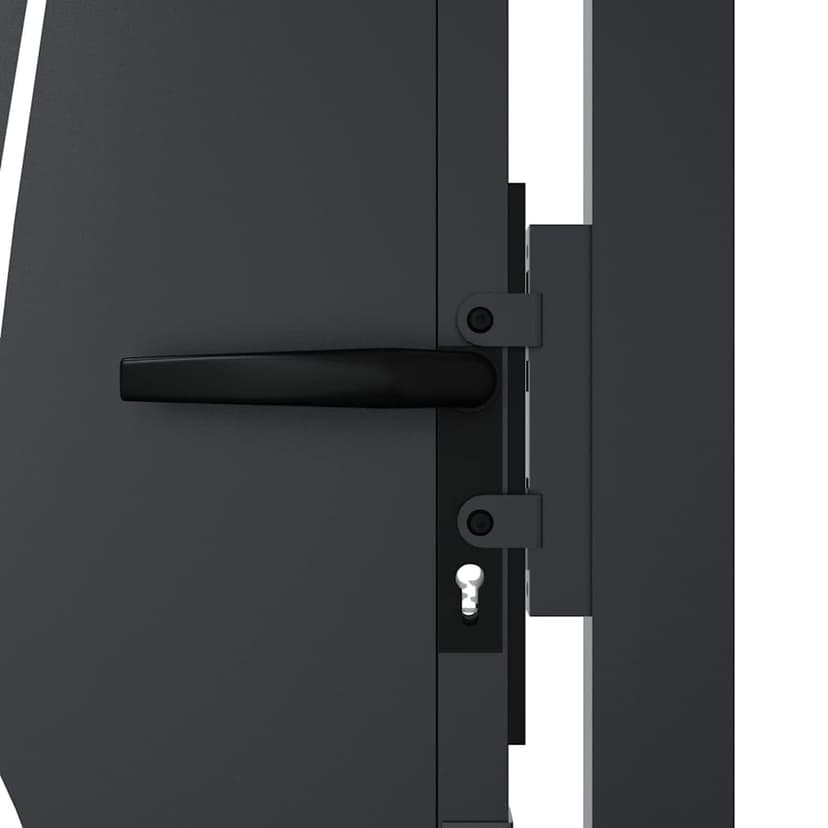 vidaXL Garden Gate/Fence - 105x205 cm Anthracite Steel - Laser Cut Design - Outdoor/Patio - 5