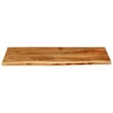 vidaXL Dessus de salle de bain en acacia massif - Accessoire d'évier en bois - Bord vivant - 6