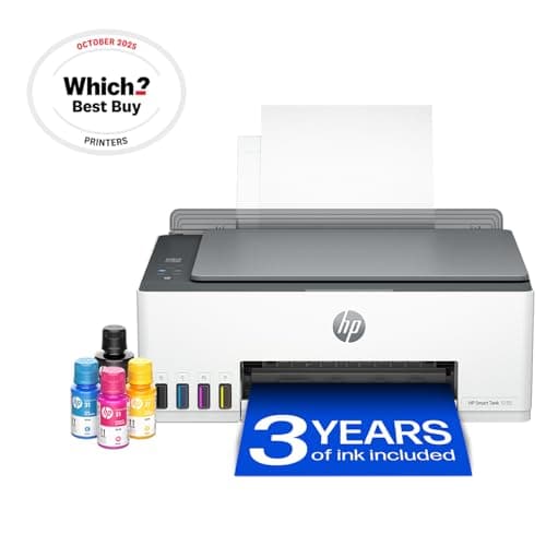 HP Smart Tank 5105 All in One Printer | Perfect for Home | Colour | Wireless | Print, Scan, Copy | Refillable, Includes up to 3 Years of Ink | Smart Buttons | Easy Setup | Reliable Wi-Fi - 9