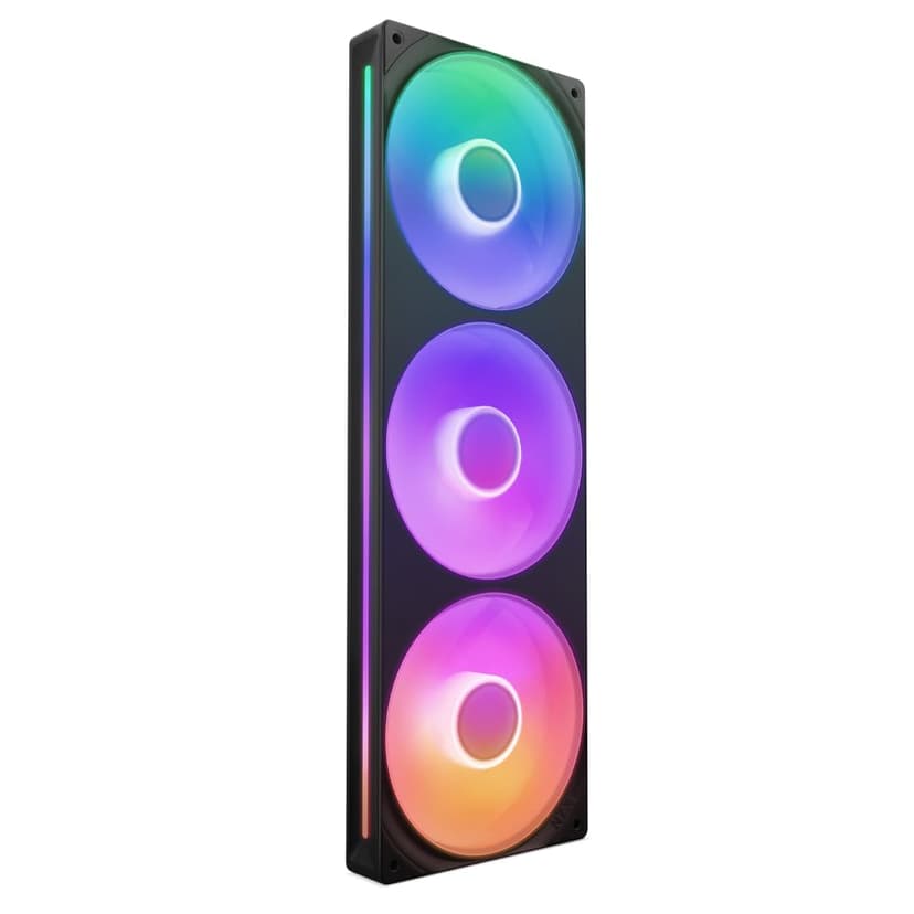 NZXT F360 RGB Core - 360mm Single-Frame Fan Unit with 3 x 120mm RGB Fans - Speed & Lighting Control - High Static Pressure & Airflow - Fluid Dynamic Bearings - 8 aRGB LEDs Per Fan - Black - 1