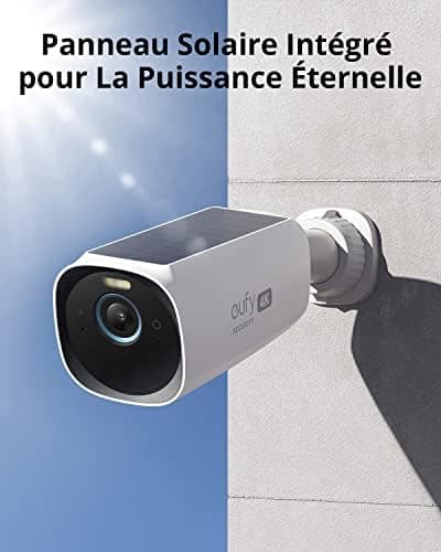 eufy security S330 eufyCam 3, outdoor security camera, 4K wireless surveillance camera solar 4+1 with face recognition K.I, colored night vision, expandable memory 16TB, toll free use - 2