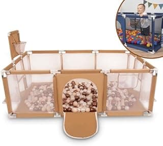 Selonis Baby Playpen Big Size Playground with 100 Balls f…