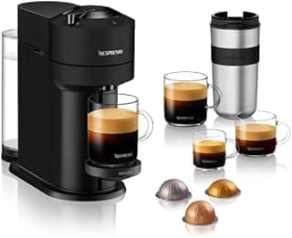Nespresso Vertuo Next XN910N Cafetière à capsules Machine à expresso Krups 5 tailles différentes tasses Technologie Centrifusion, chauffage 30s, WiFi, Bluetooth, Noir mat - 1