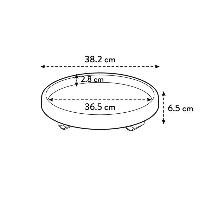 elho Universal Planttaxi 40 - Saucer for Indoor, Outdoor & Accessoiries - Ø 38.2 x H 6.5 cm - Brown/Terra - 3