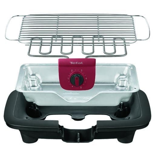 Tefal BG90E5 Easygrill Adjust Elektro- Tischgrill | 2300 Watt | 720 cm² Grillfläche | Einfache Reinigung | Schwarz/ Burgunderrot - 7