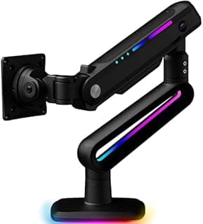Invision VORTEX Gaming Monitor Arm for 27-57 Inch Screens | Curved & UltraWide | 5v USB Powered | 14 Mode RGB Integrated LED Lights | 3-18kg MAX (VR200)