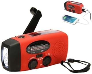 Emergency Radio with 2000mAh Power Bank, Hand Crank, Sola…