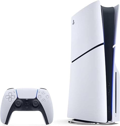 Sony, Console PlayStation 5 Édition Standard 1 To avec lecteur Blu-ray 4K, SSD Ultra-Rapide, Audio 3D, Ray Tracing, 1 Manette DualSense avec Retour Haptique et Gâchettes Adaptatives, Couleur : Blanche
