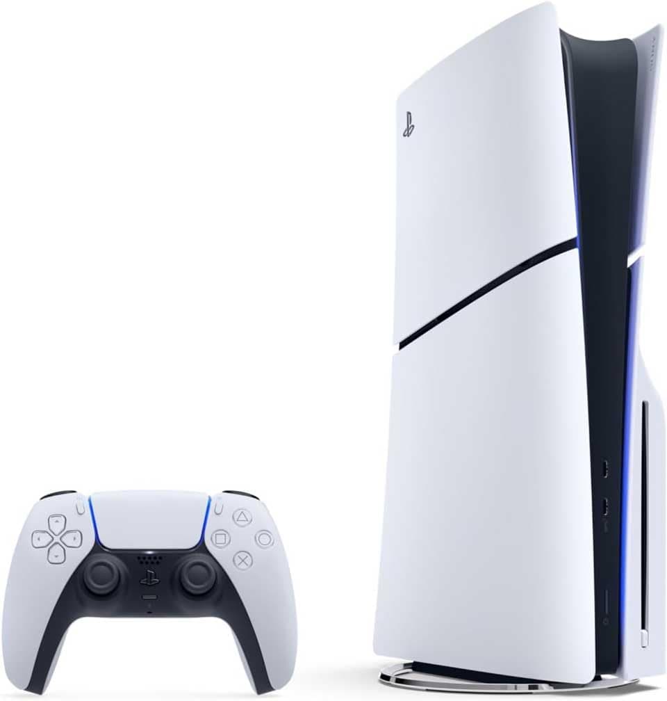 Sony, Console PlayStation 5 Édition Standard 1 To avec lecteur Blu-ray 4K, SSD Ultra-Rapide, Audio 3D, Ray Tracing, 1 Manette DualSense avec Retour Haptique et Gâchettes Adaptatives, Couleur : Blanche