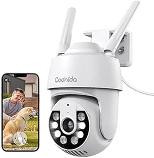 Codnida 2K Camera Surveillance WiFi Extérieure, 360° PTZ …