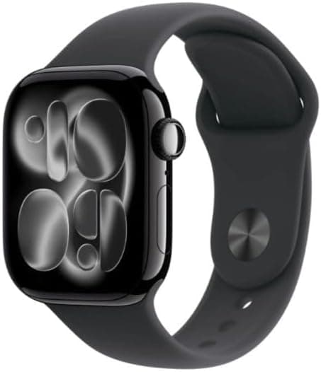 Apple Watch Series 11 [GPS 42mm] Smart Watch with Obsidian Case and Black Sport Band, Sleep Score, Activity Tracker, Health Tracker, Screen Always On
