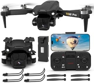 Toladrone TD12PRO Drone with Camera 1080P, Brushless Motor Drones for Adults 90° Motorised Adjustable Level 3 Wind Resistance APP Control Foldable Quadcopter for Beginners - 1