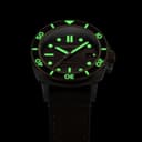 Spinnaker pour Homme 42 mm Hull Diver Automatique 3 Aiguilles Montre avec Bracelet Cuir Véritable ou Acier Inoxydable SP-5088, Vert, Sangle - 2