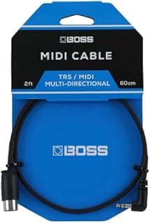 BOSS BMIDI-2-35 – 2ft / 60cm Space-saving 3.5mm TRS to Multi-directional 5-Pin MIDI Cable premium connectivity for pedals - 1