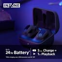Sony INZONE Buds - True Wireless Gaming Earbuds, 360 Spatial Sound, Light Weight, Comfortable Fit, Active Noise Cancelling, AI Microphone, 24hr Battery, Low Latency Dongle, PC & PS5 Compatible - Black - 6