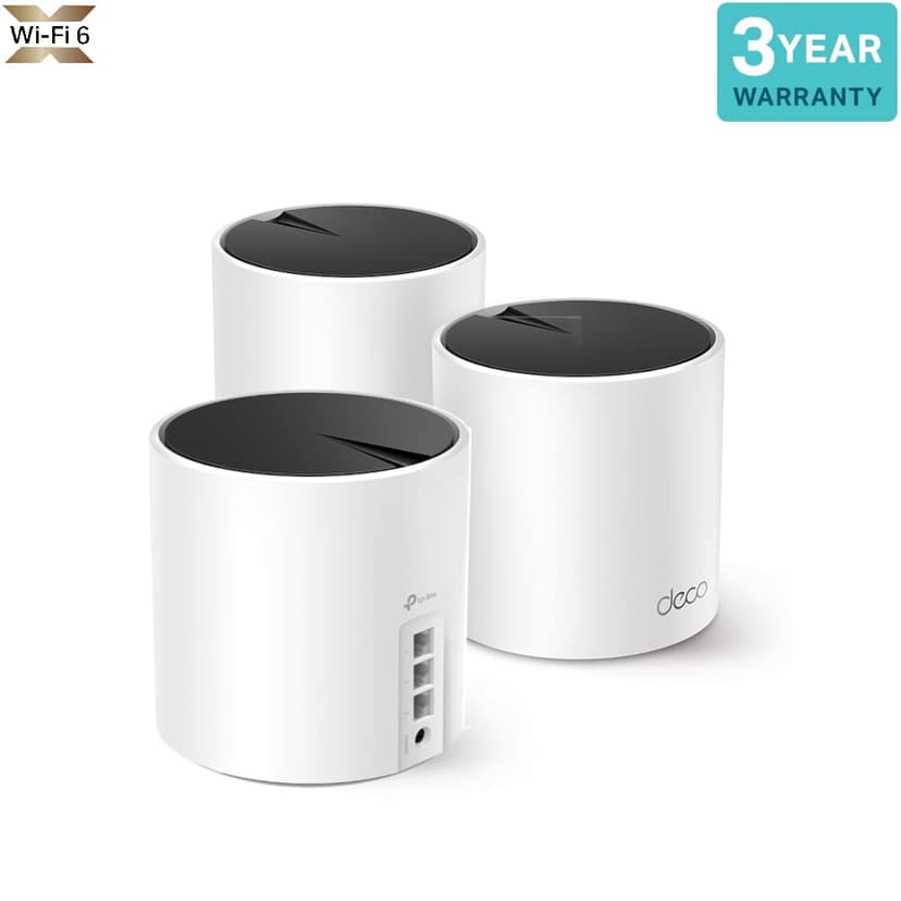 TP-Link Deco X55 AX3000 Lot de 3 systèmes Wi-FI maillé intégrale, Maille axée sur l'IA, HE160, Double Bande avec Ports Gigabit, Couverture jusqu'à 150 pi², Connexion jusqu'à Amazon Alexa, HomeShield, - 2