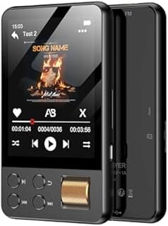 AGXOV Lecteur MP3 avec Bluetooth 5.4, Lecteur Musique Enfant Hi-FI avec Écran Tactile 2.4", 128GB Baladeur MP3 Sport Compatible avec Radio FM, Enregistrement, Prend en Charge Cartes TF Jusqu'à 512 Go - 1