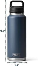 YETI Rambler Bottle Chug, Vaccum Insulated Stainless Steel Bottle with Leakproof Chug Cap, Rescue Red, 46 oz (1.3 L) - 3