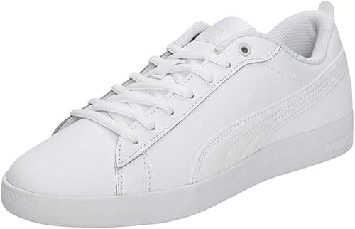 PUMA Women Smash Wns V2 L Baskets, Puma White Puma White, 40.5 EU