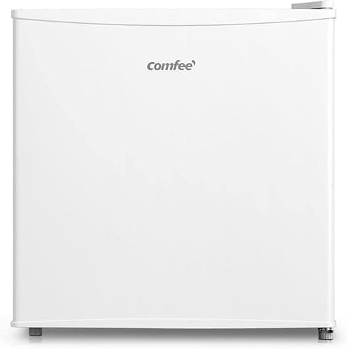 COMFEE' Comfee RCD50WH2E Mini Refrigerator 43L Cooler with Ice Compartment, Refrigerator, Small for Bedroom and Office, Fast Cooling in Cooler Box, Control
