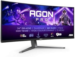 AOC AG346UCDAM 34" Curved, UW-QHD USB Hub Monitor, 175Hz,…