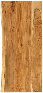 vidaXL Solid Acacia Wood Bathroom Vanity Top Wooden Sink Accessory Countertop Worktop Vanity Top Tabletop Replacement with Live Edge - 1