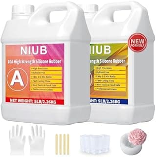 Moulding Silicone, 4.52 kg Liquid Silicone Moulding Compound, 10A Food-Grade Silicone, Silicone Food-Safe, Silicone Casting, Easy Mould Release, Low Viscosity, Silicone for Moulding