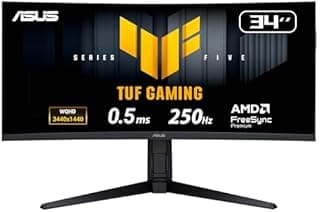 ASUS Moniteur de Jeu TUF Gaming Series 5 - VG34WQML5A - écran WQHD Fast-IPS 34 Pouces, Design incurvé - 1