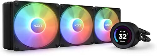 NZXT Kraken Elite RGB 360- RL-KR36E-B1-360mm AIO CPU Liquid Cooler - Customizable 2.36" Wide-Angle LCD Display for GIFs, Images, Performance Metrics - 3 x F120 RGB Core Fans - Black