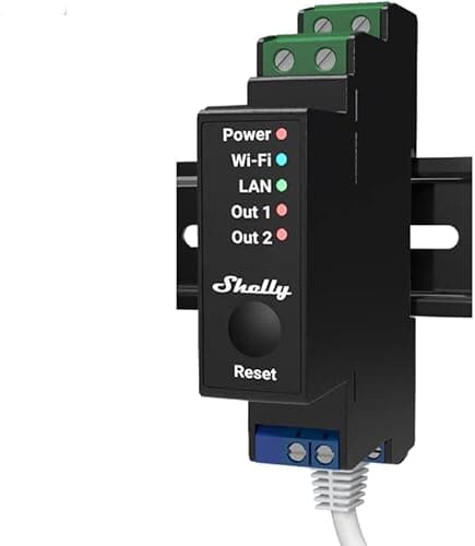 Shelly Pro 2PM Relais smart WI-FI LAN Bluetooth 2 canaux,…