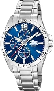 LOTUS Montre Homme Analogique Acier INOX 316L Argent - Qu…