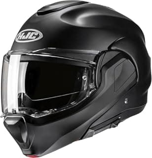 HJC, Casque Moto Modulable F100 UNI Semi Flat Black, L