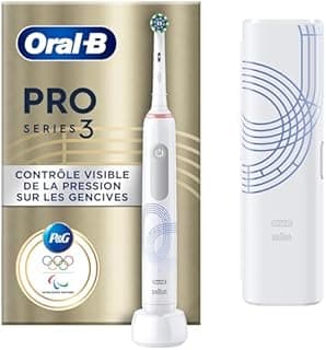 Oral-B Pro 3 3000 Electric Toothbrush Black, 2 Brushes, Designed by Braun - 1