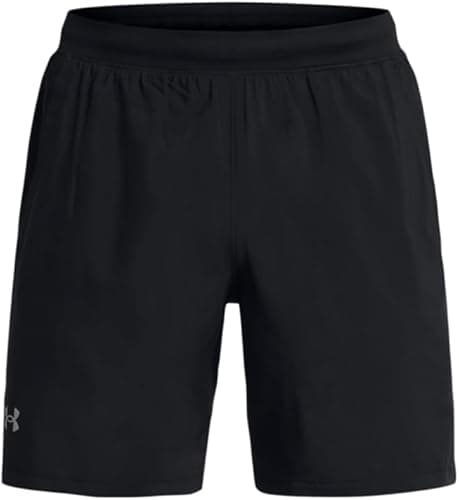 Under Armour UA Launch 7'' Shorts - Shorts - Bottoms - Black/White/Reflective - Size: LG