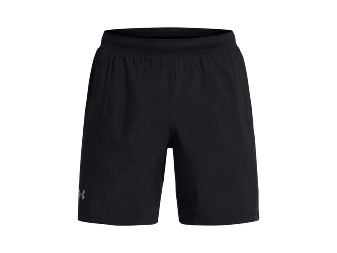 Under Armour UA Launch 7'' Shorts - Shorts - Bottoms - Black/White/Reflective - Size: LG