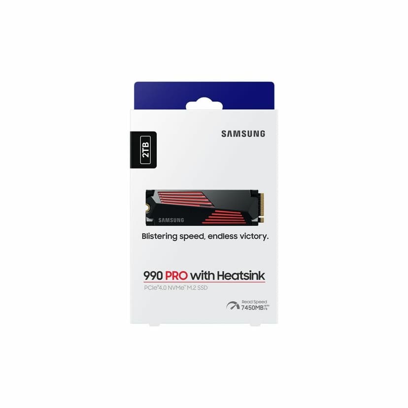 SAMSUNG - 990 PRO - SSD interno - 2 TB - Con dissipatore di calore - PCIe 4.0 - NVMe 2.0 - M2 2280 - Fino a 7450 MB/s (MZ-V9P2T0GW) - 8