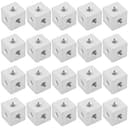 Orivin 20Pcs M-3 Cube Connector Aluminium Profile Hexagonal Square Fixing Block for Fixed Acrylic Sheet Hardware Lighting 10x10x10mm, Silver - 1