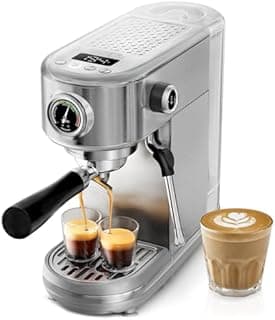 HIBREW Programmable espresso machine, H10B, brushed stain…