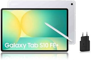 Samsung Galaxy Tab S10 FE+, Tablette Android WIFI 13.1" 128 Go, S Pen inclus, Certification IP68, Argent, Chargeur Secteur Rapide 25W Inclus, Version FR
